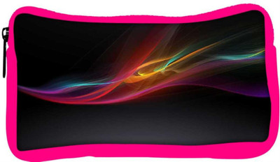 

Snoogg Eco Friendly Canvas Black Background Design Designer Student Pen Pencil Case Coin Purse Pouch Cosmetic Makeup Bag (PINK) Pouch(Multicolor)