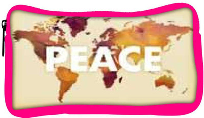 

Snoogg Eco Friendly Canvas Peace Designer Student Pen Pencil Case Coin Purse Pouch Cosmetic Makeup Bag (PINK) Pouch(Multicolor)