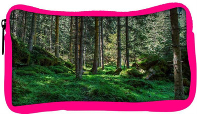 

Snoogg Eco Friendly Canvas Desnse Forest Designer Student Pen Pencil Case Coin Purse Pouch Cosmetic Makeup Bag (PINK) Pouch(Multicolor)