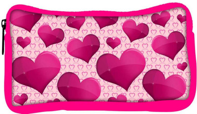 

Snoogg Eco Friendly Canvas Shining Heart Designer Student Pen Pencil Case Coin Purse Pouch Cosmetic Makeup Bag (PINK) Pouch(Multicolor)