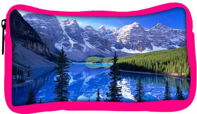 

Snoogg Eco Friendly Canvas White Big Mountains Designer Student Pen Pencil Case Coin Purse Pouch Cosmetic Makeup Bag (PINK) Pouch(Multicolor)