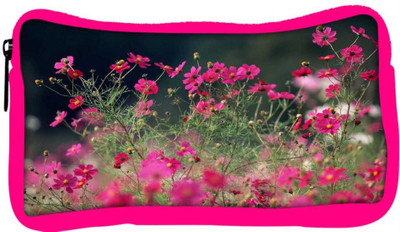 

Snoogg Eco Friendly Canvas Multiple Flowers Designer Student Pen Pencil Case Coin Purse Pouch Cosmetic Makeup Bag (PINK) Pouch(Multicolor)