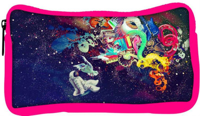 

Snoogg Eco Friendly Canvas Trippy Spaceman Designer Student Pen Pencil Case Coin Purse Pouch Cosmetic Makeup Bag (PINK) Pouch(Multicolor)