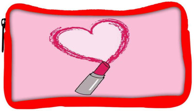 

Snoogg Eco Friendly Canvas Lipstick Love Student Pen Pencil Case Coin Purse Pouch Cosmetic Makeup Bag (RED) Pouch(Multicolor)