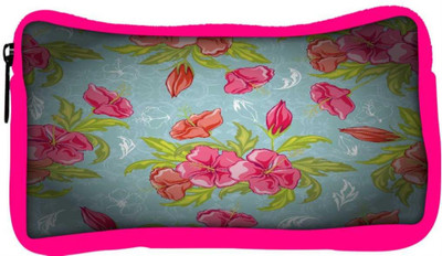 

Snoogg Eco Friendly Canvas Colorful Florals Designer Student Pen Pencil Case Coin Purse Pouch Cosmetic Makeup Bag (PINK) Pouch(Multicolor)