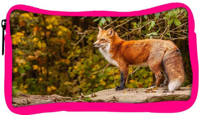 

Snoogg Eco Friendly Canvas Fox Designer Student Pen Pencil Case Coin Purse Pouch Cosmetic Makeup Bag (PINK) Pouch(Multicolor)