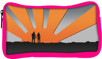 

Snoogg Eco Friendly Canvas Love Couple Designer Student Pen Pencil Case Coin Purse Pouch Cosmetic Makeup Bag (PINK) Pouch(Multicolor)