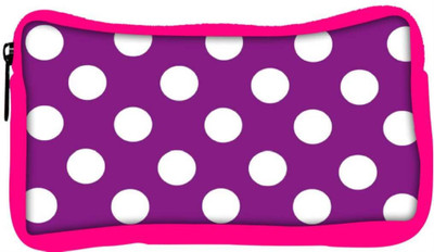 

Snoogg Eco Friendly Canvas Purple Polka Dot Student Pen Pencil Case Coin Purse Pouch Cosmetic Makeup Bag (PINK) Pouch(Multicolor)