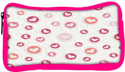 

Snoogg Eco Friendly Canvas White Hearts In Colorful Circles Designer Student Pen Pencil Case Coin Purse Pouch Cosmetic Makeup Bag (PINK) Pouch(Multicolor)