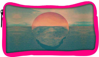 

Snoogg Eco Friendly Canvas Sunset Illustration Student Pen Pencil Case Coin Purse Pouch Cosmetic Makeup Bag (PINK) Pouch(Multicolor)