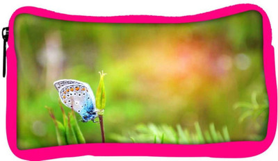 

Snoogg Eco Friendly Canvas Mixed Color Butterfly In Green Petal Designer Student Pen Pencil Case Coin Purse Pouch Cosmetic Makeup Bag (PINK) Pouch(Multicolor)