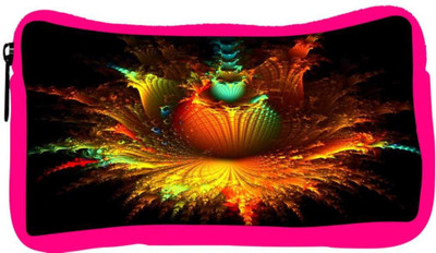 

Snoogg Eco Friendly Canvas Abstract Flowers Designer Student Pen Pencil Case Coin Purse Pouch Cosmetic Makeup Bag (PINK) Pouch(Multicolor)