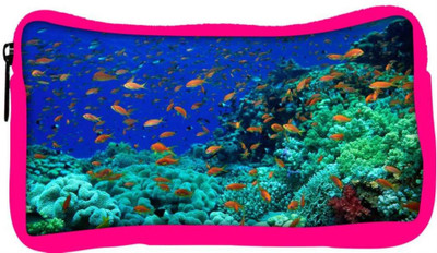 

Snoogg Eco Friendly Canvas Multiple Fish Designer Student Pen Pencil Case Coin Purse Pouch Cosmetic Makeup Bag (PINK) Pouch(Multicolor)