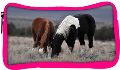 

Snoogg Eco Friendly Canvas Black And Brown Horse Designer Student Pen Pencil Case Coin Purse Pouch Cosmetic Makeup Bag (PINK) Pouch(Multicolor)