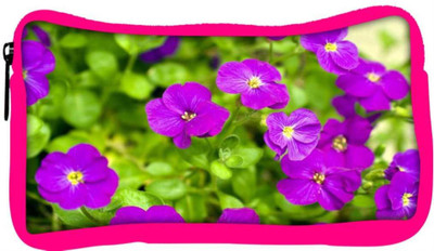 

Snoogg Eco Friendly Canvas Autumn Flower Designer Student Pen Pencil Case Coin Purse Pouch Cosmetic Makeup Bag (PINK) Pouch(Multicolor)