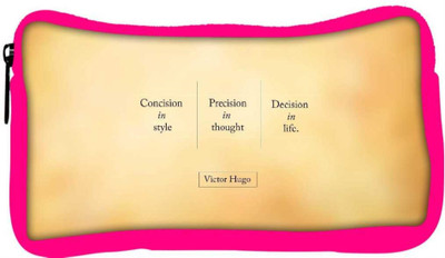 

Snoogg Eco Friendly Canvas Victor Hugo Designer Student Pen Pencil Case Coin Purse Pouch Cosmetic Makeup Bag (PINK) Pouch(Multicolor)