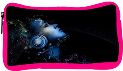 

Snoogg Eco Friendly Canvas Light Headphones Designer Student Pen Pencil Case Coin Purse Pouch Cosmetic Makeup Bag (PINK) Pouch(Multicolor)