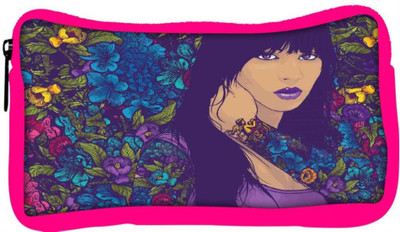 

Snoogg Eco Friendly Canvas Tattoo Flower Madam Student Pen Pencil Case Coin Purse Pouch Cosmetic Makeup Bag (PINK) Pouch(Multicolor)