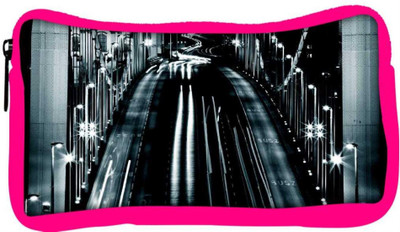 

Snoogg Eco Friendly Canvas Nite Road View Designer Student Pen Pencil Case Coin Purse Pouch Cosmetic Makeup Bag (PINK) Pouch(Multicolor)