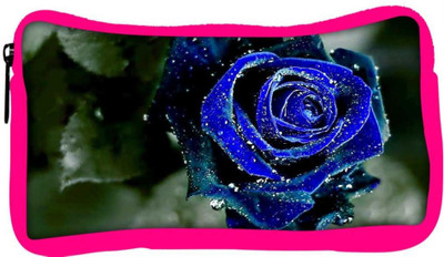 

Snoogg Eco Friendly Canvas Blue Rose Designer Student Pen Pencil Case Coin Purse Pouch Cosmetic Makeup Bag (PINK) Pouch(Multicolor)