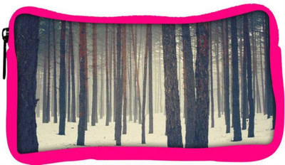 

Snoogg Eco Friendly Canvas Snow In Forest Designer Student Pen Pencil Case Coin Purse Pouch Cosmetic Makeup Bag (PINK) Pouch(Multicolor)