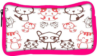 

Snoogg Eco Friendly Canvas Kitties Cute Student Pen Pencil Case Coin Purse Pouch Cosmetic Makeup Bag (PINK) Pouch(Multicolor)
