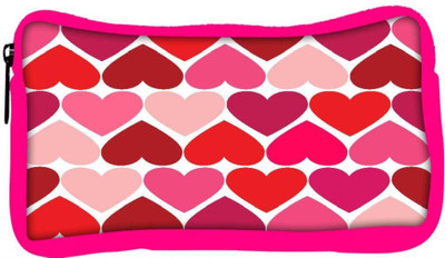 

Snoogg Eco Friendly Canvas Opposite Hearts Designer Student Pen Pencil Case Coin Purse Pouch Cosmetic Makeup Bag (PINK) Pouch(Multicolor)