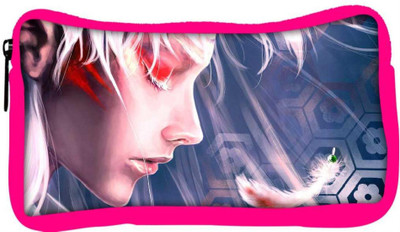 

Snoogg Eco Friendly Canvas Beautiful Blonde Girl Designer Student Pen Pencil Case Coin Purse Pouch Cosmetic Makeup Bag (PINK) Pouch(Multicolor)