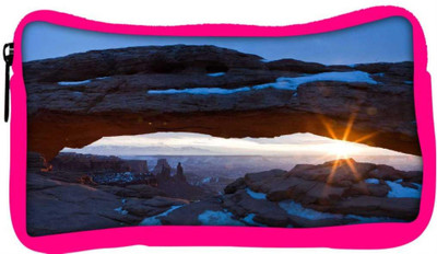 

Snoogg Eco Friendly Canvas Snow Mountain Designer Student Pen Pencil Case Coin Purse Pouch Cosmetic Makeup Bag (PINK) Pouch(Multicolor)