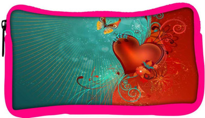 

Snoogg Eco Friendly Canvas Heart And Butterfly Designer Student Pen Pencil Case Coin Purse Pouch Cosmetic Makeup Bag (PINK) Pouch(Multicolor)