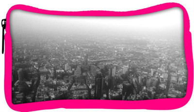 

Snoogg Eco Friendly Canvas Black White London Designer Student Pen Pencil Case Coin Purse Pouch Cosmetic Makeup Bag (PINK) Pouch(Multicolor)