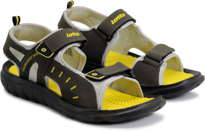 Lotto Men Olive-Yellow Casual