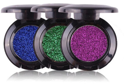 

Out Of Box Imported Glitter Metallic Eye Shadow Cosmetics Pigment Warm Shimmer Eyeshadow Palette Makeup MRH (Pack Of 3)(Multicolor)