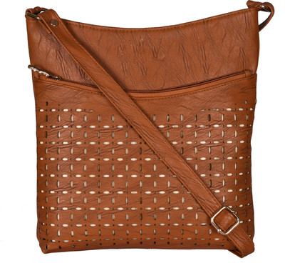 

TR Fashion Girls Tan Leatherette Sling Bag