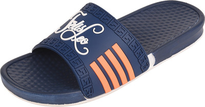 

DRUNKEN Men's Casual Slide Slippers Blue Rubber Size- Slides