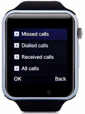 

CASVO Bluetooth Smart Watch For A58 Camera and Sim Card /Memory Card Support With Touch Screen (Silver) Silver Smartwatch(Black Strap Free Size)
