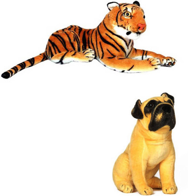 

MEGAEMART Tiger and Hutch Dog Soft toy - 32 cm(Multicolor)