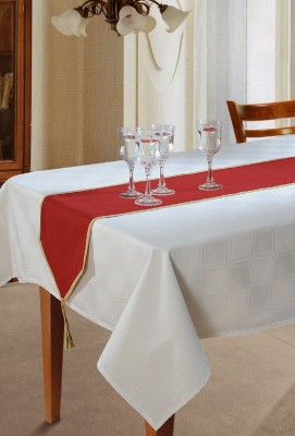 SWAYAM Maroon 183 cm Table Runner(Cotton)