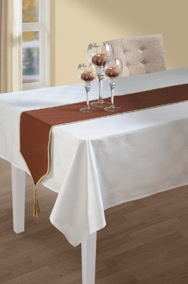SWAYAM Brown 183 cm Table Runner(Cotton)
