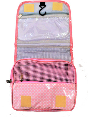 

SS & WW Sai Safety Hanging Cosmetic Make Up Toiletry Pink Bag for Men and Women Travel Toiletry Kit(Pink)