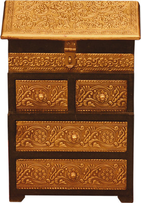 

LifeEstyle Pawan Fine Arts Multicolor Wooden Jewellery Box With 6 Drawers Jewellery Vanity Box(Multicolor)