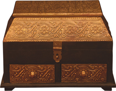 

LifeEstyle Pawan Fine Arts Multicolor Wooden Hut Shape Jewellery Box With 2 Drawers Jewellery Vanity Box(Multicolor)