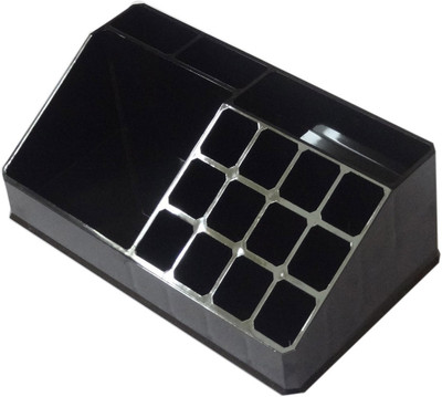 

Decorika STS17-023 Cosmetic Organizer for Lip Liners, Lipsticks, Eye Liners, Mini perfume Bottle, Lip Glosses, brushes, etc. Vanity Box(Black)