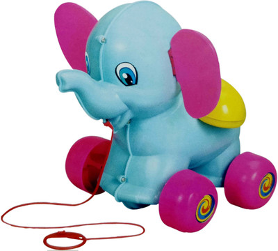 

Bonkerz Masoom Elephant With Telephone At Back Pull Along Toy(multicolor)
