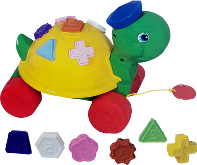 

Bonkerz Educational Melody Turtle With six Blocks in different shapes colors & numbers Pull Along Toy(multi)