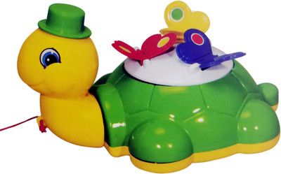 

Bonkerz Turtle Butterffly With Rotating Butterflies And Sound Effects Pull Along Toy(multicolor)