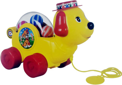 

Bonkerz Baby Dog With Moving Balls Inside Pull Along Toy(multi)