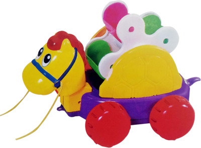 Bonkerz Funny Horse With Tir Tir Sound And Moving Farries Wheels Pull Along Toy(multi)