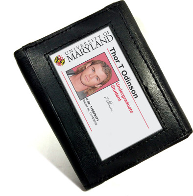 

Oaks Wood Boys Black Genuine Leather Wallet(8 Card Slots)