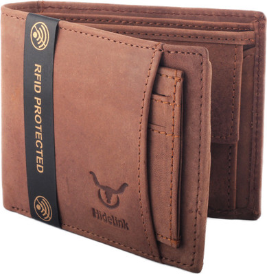 

Hidelink Men Casual, Formal Brown Genuine Leather Wallet(6 Card Slots)